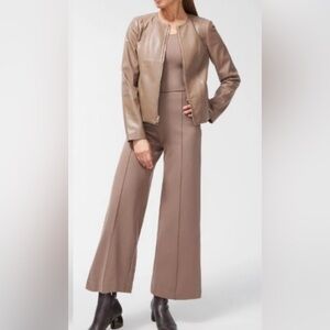 Chico’s Urban Tan Ponte Knit Wide Leg Pants